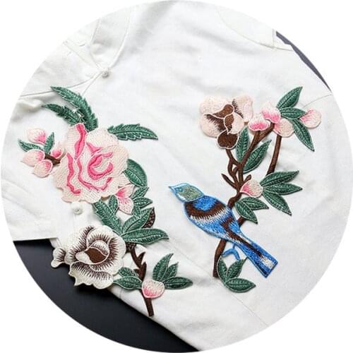 Quality parches toppe para la ropa flower embroidered patches for jeans sew on patches for clothing parches bordados ropa