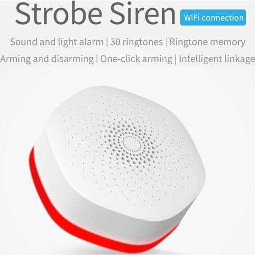 Tuya Smart Wifi Sound And Light Alarm Strobe Siren Smart Alarm Sensor Smart life App remote control Home Security Assistant