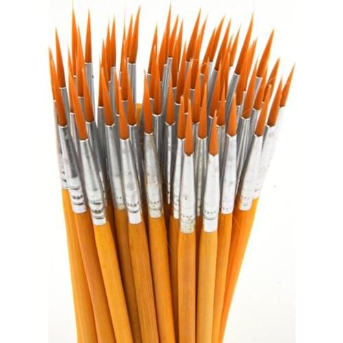 10pcs/set Long Tail Nylonhair Hook Line Pen Painting Brush Children DIY Tool Art Stationery Supplies