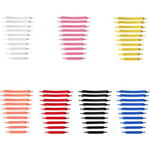 16pcs/lot Shoelaces Unisex Adult Lazy Elastic No Tie Shoelaces Free Tying Silicone Shoelace Easy Shoe Laces Fashion Accessories