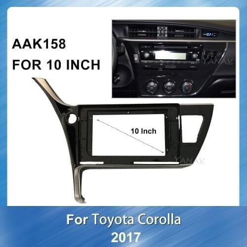2 din Car Radio Audio Fascia frame For TOYOTA COROLLA 2017 2018 GPS Navigation Frame DVD Kit Mount Dashboard Installation Panel