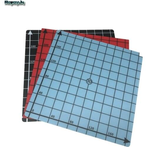 220x220mm 3D Printer Heat Hot Bed Sticker Coordinate Printed Hot Bed Surface Sticker Black Red Blue for 3D Printer Platform Film