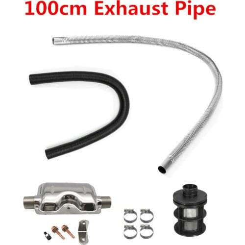 Car Diesel Parking Heater 100cm Pipe + 24mm Exhaust Silencer + 25mm Air Filter Kit For Air Diesel Heater For Webasto Eberspacher