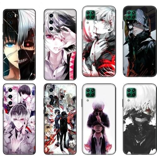 Black tpu Case For Huawei P30 Lite P30 Pro P40 Case For Huawei P40 LITE E P Smart 2020 Case Cover Tokyo Ghoul anime