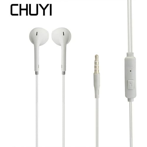 CHUYI Universal 3.5mm Wire Music Earphone Bass Airdots Headset Gamer Sports Earphones With Microphone For PC Phone Tablet MP3