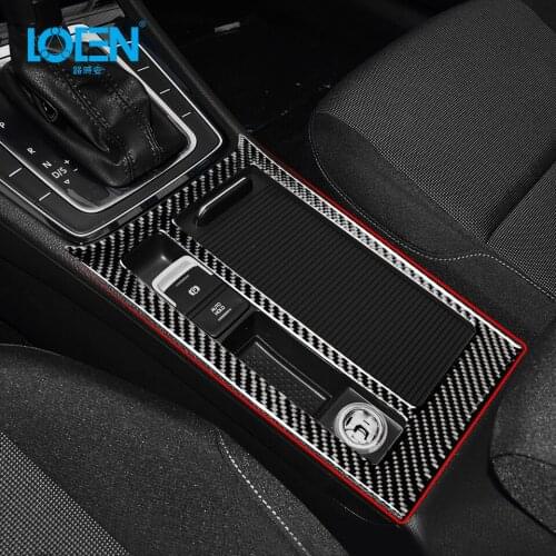 For Volkswagen For Golf Carbon Fiber Cup Panel Decorative Sticker Strip Decor 2014-2019 Car Accessaries Car Styling