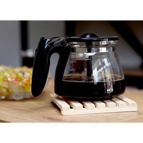 Wooden Trivet Pallet Trivet Special Design 2 Pieces 15x15cm Kitchen Stylish Practical Product Natural