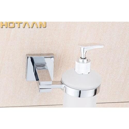 Free shipping Wall Mounted Liquid Soap Dispensers with Stainless Steel HolderChrome Color Anit-Rust,Bathroom Products YT-11393