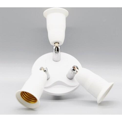 E27 Splitter 3 Heads Lamp Base Adjustable LED Light Bulb Holder Adapter Converter Socket Multi-conversion Lamp Bulb Holder