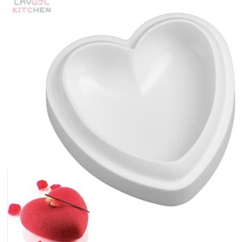 Heart Shape Mousse Cake Silicone Mold DIY Baking Mold Food Grade Silicone Non-stick Bread Baking Pan Kitchen Cake Tools