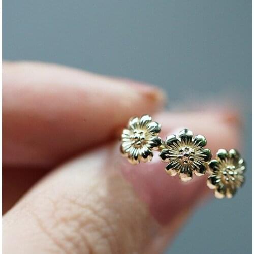 Hot sale Gold Color Plated Wishful Flower Leaves and Branches Finger Rings For Women Jewelry Wedding engagement Rings