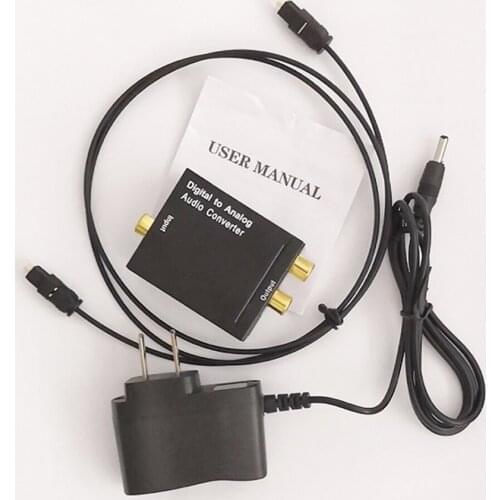 Coaxial Toslink Signal Digital Optical to Analog Audio Converter Adapter RCA Digital To Analog Audio Converter EU/US Adapter usb