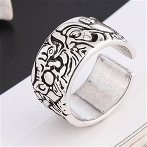 Miuoxion Retro Graffiti Characters Ring Personality Fashion Punk Party Jewelry For Women Feature Namour Charm Gift All Seasons