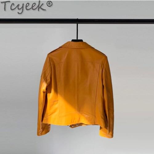 Leather Genuine Jacket Women Motorcycle Leather Coats 200% Sheepskin Coat Female Spring Autumn Mujer Chaqueta LW55997766