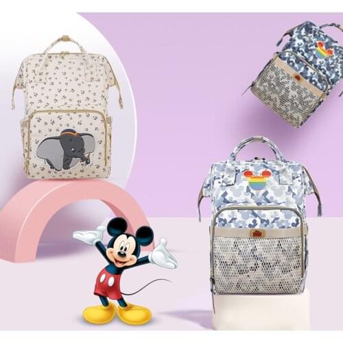 Disney fashion Camouflagee Baby Diaper Bag Brand Large Capacity Baby Bag Maternal Stroller Bag Mommy Travel Bag 2021 New