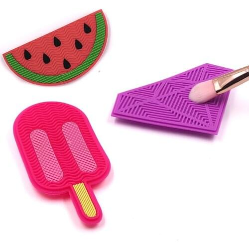 Soft Silicone Makeup Brush Cleaner Pad Make Up Washing Brush Gel Cleaning Mat Hand Tool Foundation Makeup Brush Scrubber