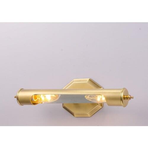 High quality copper mirror lamp modern sconce AC110V 220v gold bathroom lights