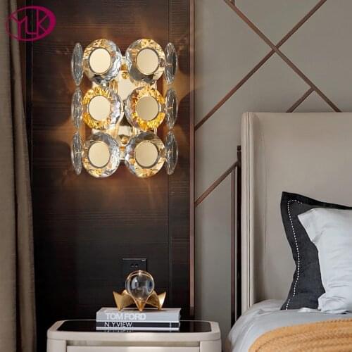New modern crystal wall lamp gold sconce wall light Indoor light Fixtures for home decor bedroom bathroom corridor mirror lights