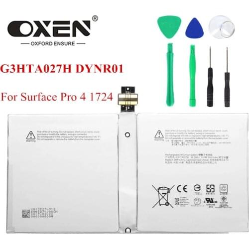 Original 5087mAh G3HTA027H Laptop Battery For Microsoft Surface Pro 4 1724 12.3" DYNR01 Replacement Tablet Batteria 7.5V 38.2WH