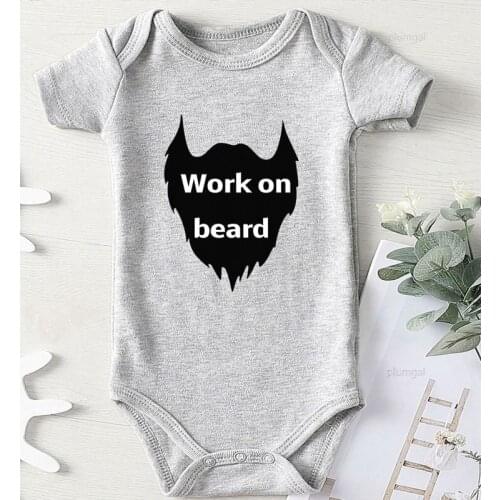 Beard Print Autumn Jumpsuit for Babies Baby Girls Winter Clothes Kids Clothing Toddler Girl Clothes Winter Toddler Bodysuit