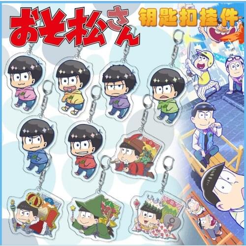 Osomatsu-san Mr osomatsu san Karamatsu Ichimatsu Anime Acrylic Pendant Keychain Figure Collection Model Toy Gifts Cosplay