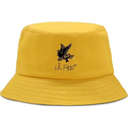 2021 dropshipil Peep Summer hat Hell Boy Lil.peep Women Men Panama Bucket Cap The Design Flat Visor Cry Baby Fisherman Hat