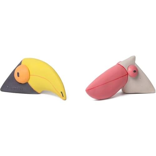 Q-MONSTER Dog Toys Thick Walled Natural Rubber Squeaky Toy Tucano Stork Antistress Interactive Dog Accessories