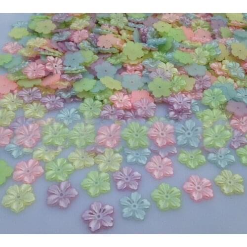 Multicolor wholesale 12mm 500pcs Maple leaf design flat beads Suitable for DIY scrapbook accessories 003010004