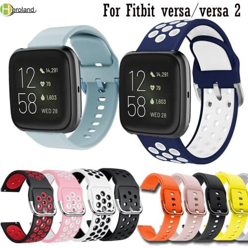 Watch Strap For Fitbit Versa2 Wrist Band Sport Silicone Breathable Watchband for Fitbit Versa / Versa lite bracelet belt Correa