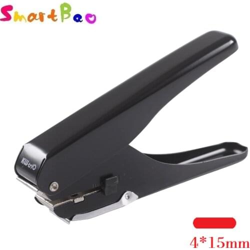 15mm Slot Punch Handheld Card Hole Puncher With Adjustable Paper Feed Depth Guide Perforadora de Papel