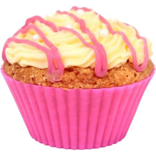 12 Pieces/Set Round Shaped Silicon Cake Baking Molds Cake Mold Silicon Cupcake Cup Home Kitchen Cooking Tools Random Color