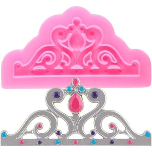 Queen Crown Silicone Mold Wedding Candy Clay Fondant Cake Decoration Tools Chocolate Cupcake Gumpaste Molds Kitchen Baking Mould