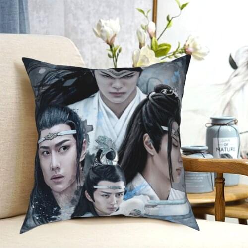 The Untamed Lan Wangji Pillowcase Printed Polyester Cushion Cover Decoration Throw Pillow Case Cover Bedroom Zipper 18