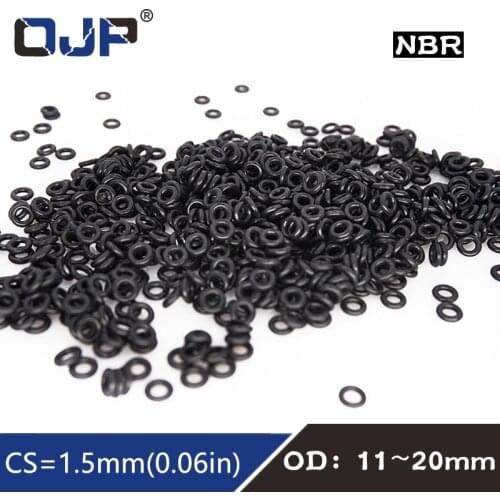 50PC/lot Rubber Ring NBR Sealing O Ring CS1.5mm OD11/11.5/12/13/14/15/16/17/18/19/20mm O-Ring Seal Gasket Oil Ring Washer