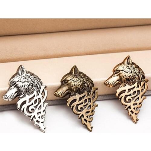Vintage Wolf Head Brooch Jewelry Upscale Unisex Wolfhead Brooches For Women Men Animal Suit Collar Pin Buckle Collection Broche