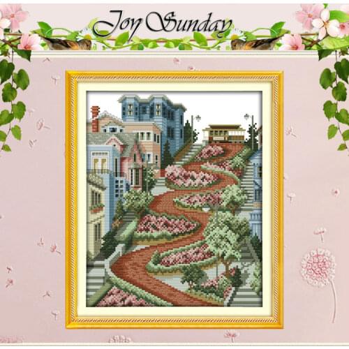 City Streets Patterns Counted Cross Stitch 11CT 14CT Cross Stitch Set Wholesale DIY Cross-stitch Kit Embroidery Needlework