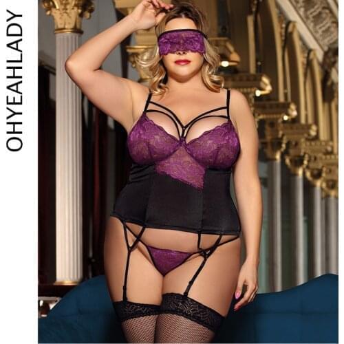 Large Size Lingerie With Eyepatch Lenceria Erotica Mujer Sexi Erotic Underwear Sexy Lingerie Dress Sexy Costumes Porno Babydoll