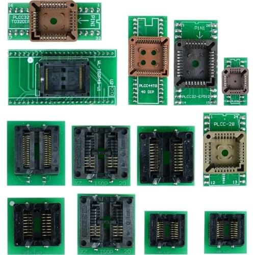 Adapters For 610P USB ECU Programmer Burn Block For Xe-ltek USB For Superpro 610P Adapter Full Set 13pc with Free Ship
