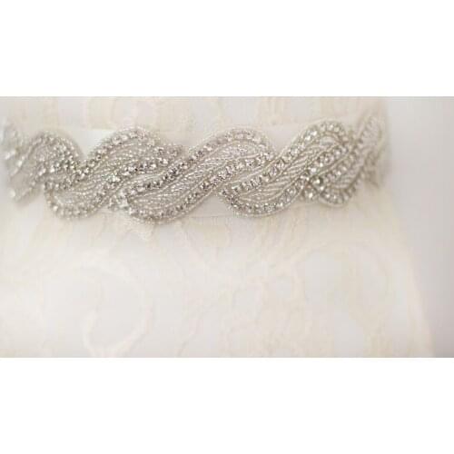 2016Hot Selling Handmade Bridal Sash Beautiful Luxurious Crystal Rhinestone Pearl Czech Stones Wedding Dress Belt