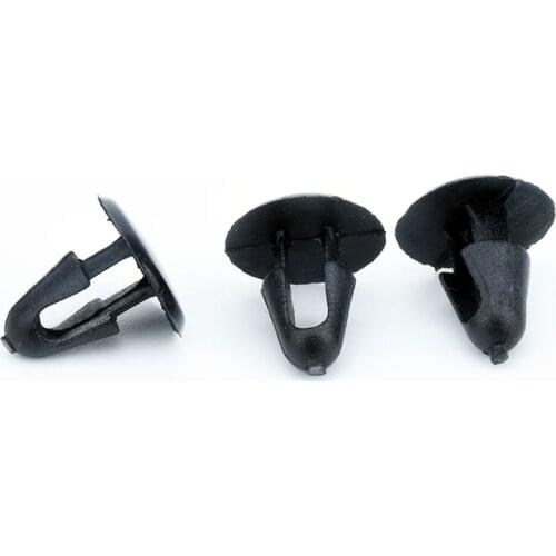 50Pcs Auto Fastener 7mm Dia Hole Push Engine Cover Pad Fender Car Door Trim Panel Clip Retainer Bumper For GM For Toyota Black