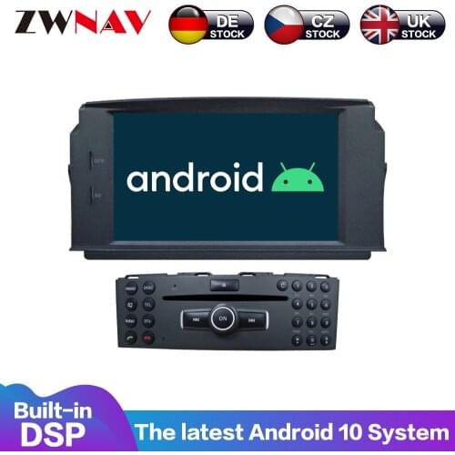 Android 10 4G+64GB Car Gps Multimedia Player For Mercedes Benz W204 C200 C180 2007-2010 GPS Navigation multimedia player dsp