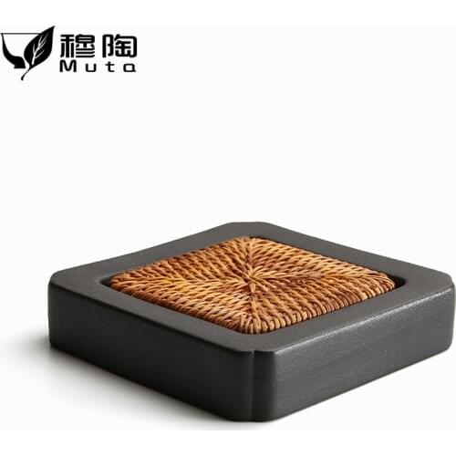 Bamboo tray bambou bambus bamboe Tea coaster set cup bubble vintage ceramic infuser teapot warmer set