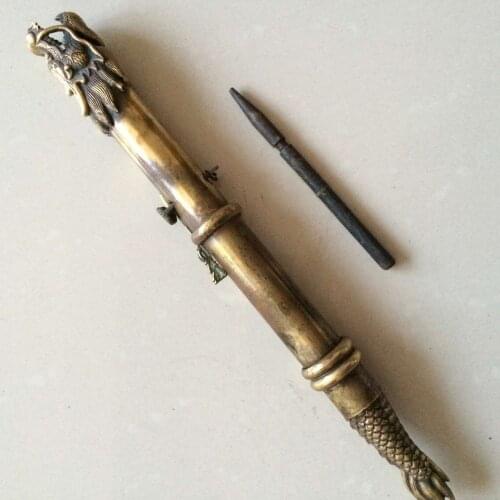 The ancient Chinese brass dragon sword hidden in the cuff, concealed weapon