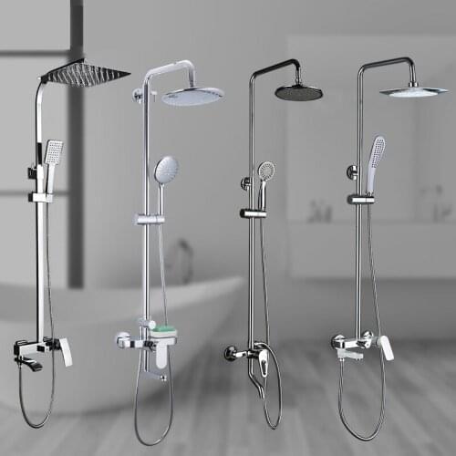 Shower System bathroom shower faucet tap bath mixer bathtub faucet set waterfall shower set chrome rain shower head