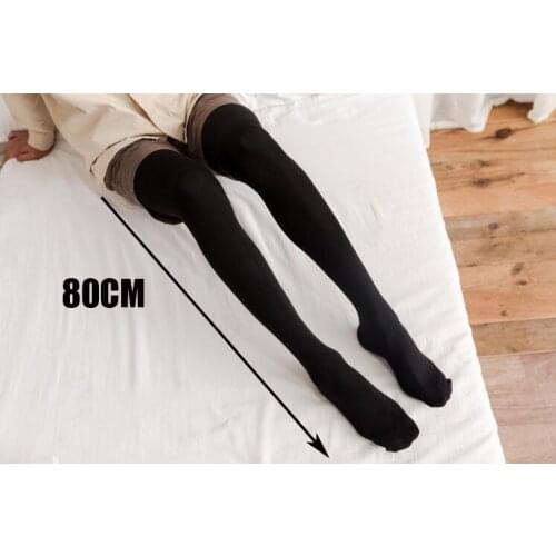 80CM Fashion Sexy Knee High Socks Women Kawaii NUDE Thigh High Woman Compression Girls Long Socks Female Over Knee Socks