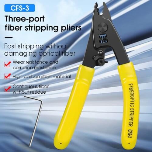 CFS-3/CFS-2/FO103-S Three-port Fiber Optical Stripper/ Pliers/ Wire strippers FTTH Tools Optical Fiber Stripping Pliers