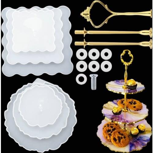 3PCS Round Epoxy Resin Coaster Molds Tray Mold Casting Tools Handmade Resin Art Supplies DIY Home Decoration Jewelry making