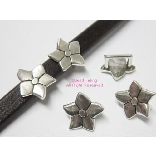 Cinquefoil Licorice sliders 10x6mm Licorice leather findings -LF57