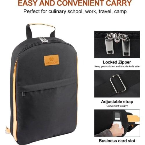 Multifunction handmade Chef Knife Bag Portable 21 Slots Cutlery Carrier Bag waterproof Oxford tool bag with zipper for Kitchen