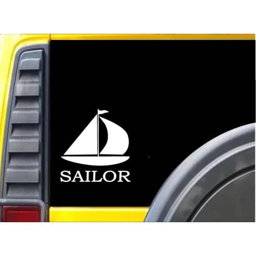 Sailor Sticker k216 6 inch sailing boat sailboat decal window Sticker